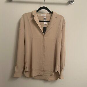 Babaton Aritzia Satin Button-Up Shirt
